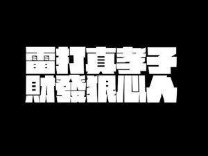雷打真孝子财发狠心人艺术字体设计-图酷设计