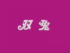 双兔艺术字体设计-图酷设计