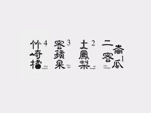 蜜瓜土凤梨苹果竹崎橘艺术字体设计-图酷设计