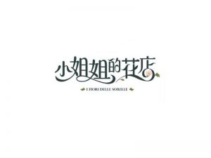 小姐姐的花店艺术字体设计-图酷设计