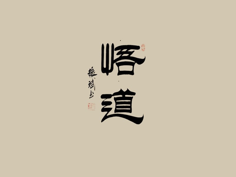 悟道书法字体设计-图酷设计