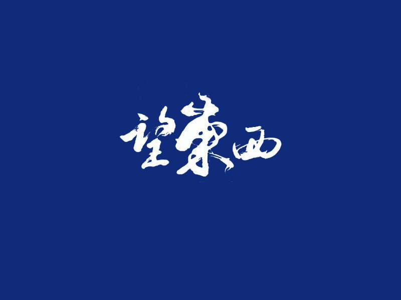 望东西书法字体设计-图酷设计
