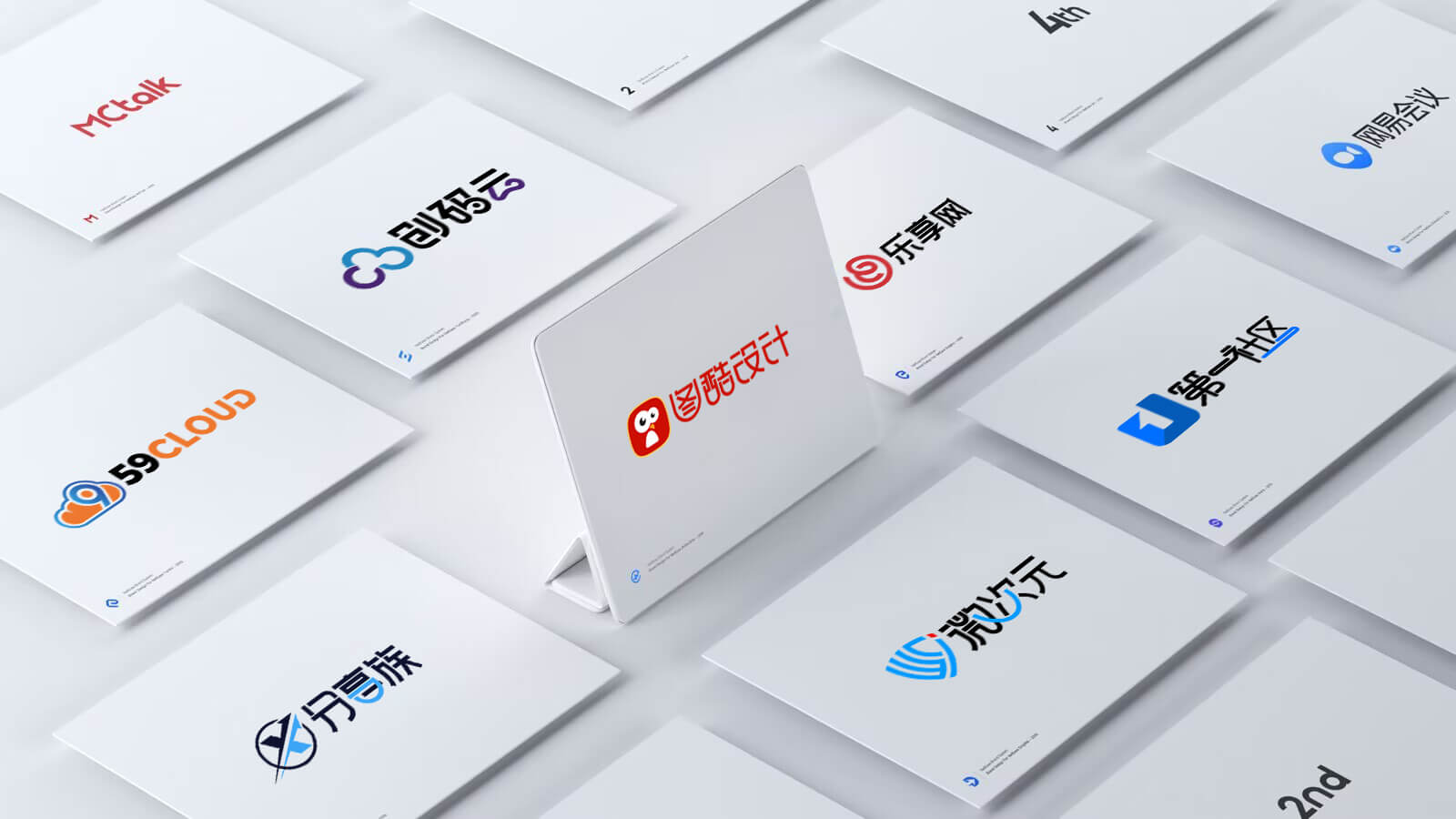 图酷网名片平铺PSDLOGO样机-图酷设计