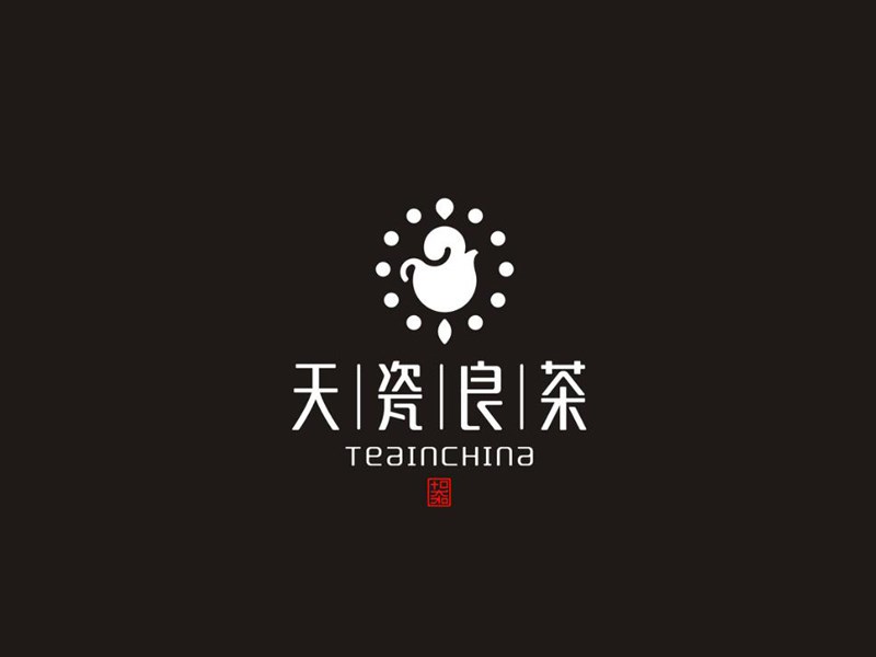 天瓷良茶艺术字体设计-图酷设计