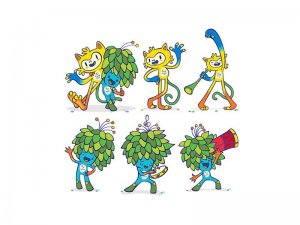 里约热内卢奥运会吉祥物图形字体设计-图酷设计